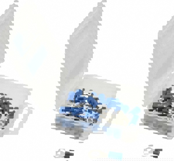 Circular Ring Terminal: Partially Insulated, 16 to 14 AWG, Crimp Connection